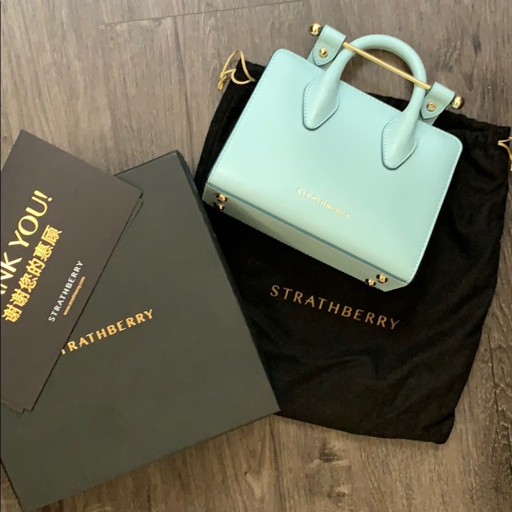 Strathberry Nano Tote in Powder Blue